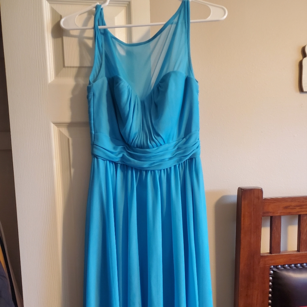 Bridesmaid dress. David's bridal size 4 blue